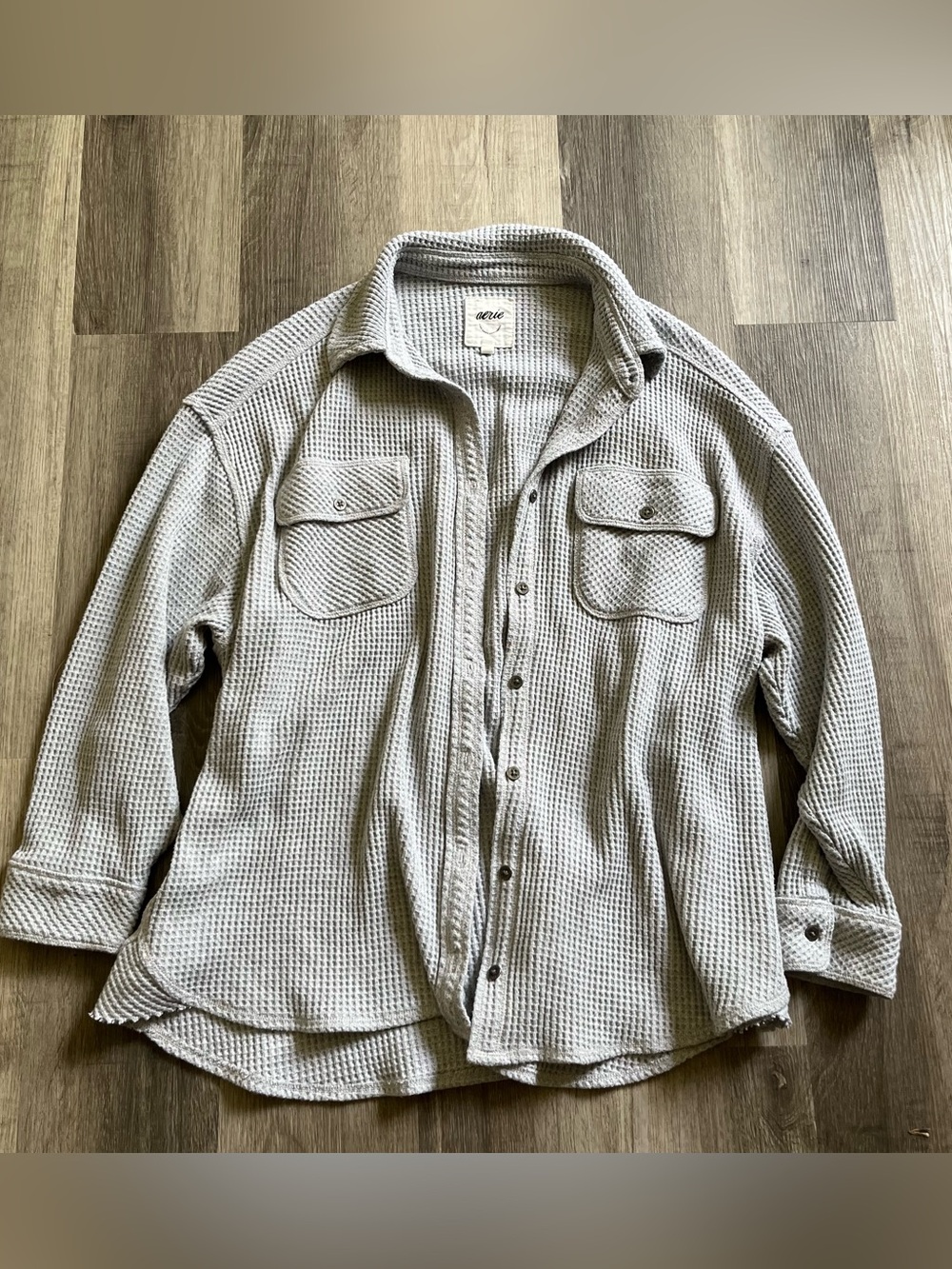 Aerie lumberjane waffleknit shirt